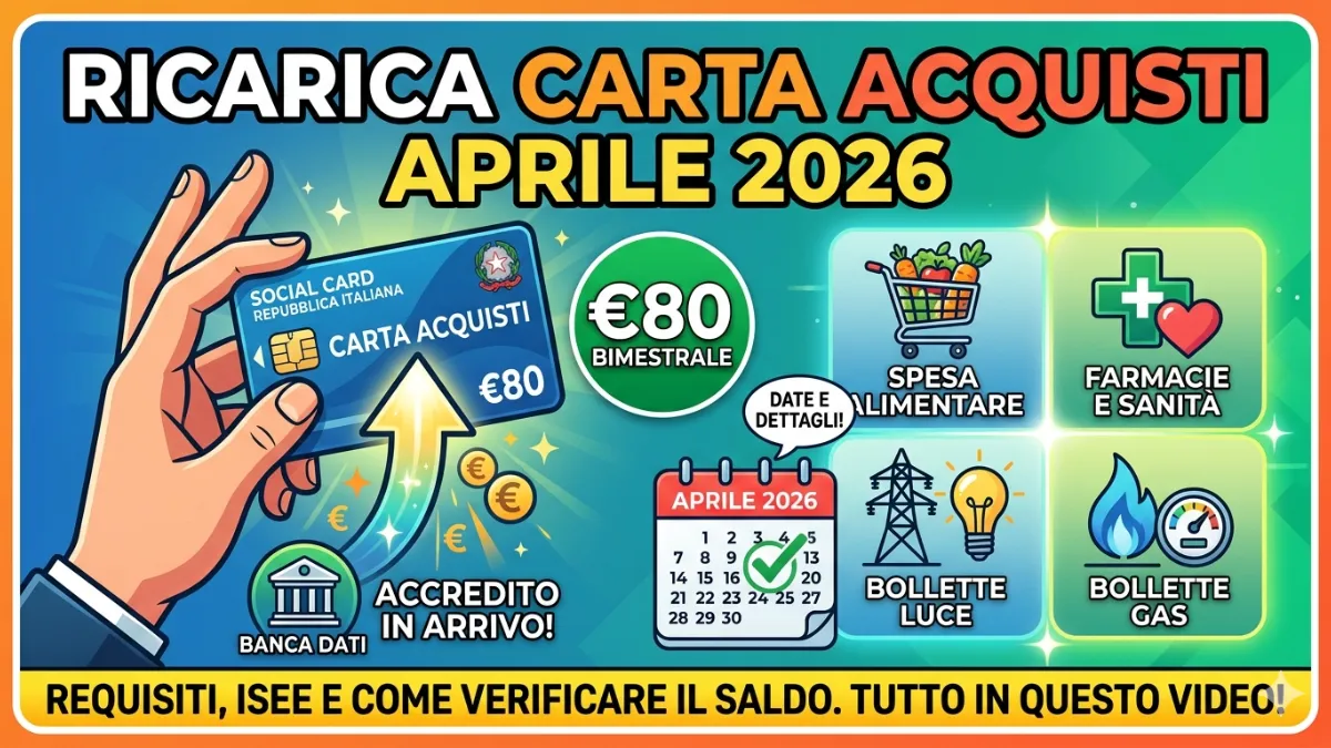 Ricarica Carta Acquisti Aprile 2026